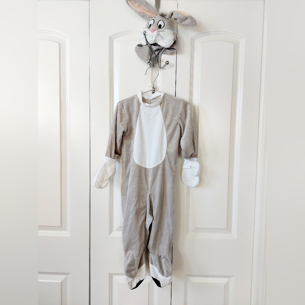 2pc Bugs Bunny Costume headpiece and Bodysuit‎ size 2T Halloween Looney Tunes
